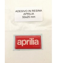 ADESIVO IN RESINA LOGO "APRILIA" 50x25mm ORIGINALE