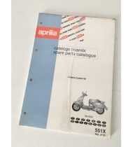 AP88551X0 CATALOGO RICAMBI 551X ORIGINALE APRILIA HABANA MOJITO CUSTOM 50 1999-2000